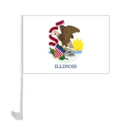 30x45 см. Иллинойс автомобильный флаг Полиэфир УФ -защитный окон