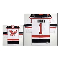 Real 668 Real Full Embroidery Personalized ECHL Wheeling Nailers #1 Craig Hillier Hockey Jersey أو Custom أي اسم أو رقم الهوكي Jer275Z