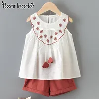 Bear Leader Girls Clothing Sets New Summer Kids Floral Suits T-shirt and Pants 2Pcs Casual Embroidery Kids Outfits Girl Clothing292q