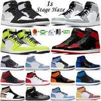 2022 Jumpman 1 OG 1S Mens Basketball Shoes Stage Haze Smoke Gray Bred Visionaire Heritage University Blue Bubble Gum Retro Sneakers Men Sports Women Trainers
