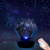 Night Lights Star Projector Galaxy Lamp Children Gift Led Starry Sky Nebula Nightlight for Kids Bedroom Table Drop