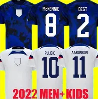 22 23 PULISIC Reyna Soccer Jersey UsAs MCKENNIE 2022 2023 ADAMS Acosta LLOYD morris national team Football Shirt Camisetas men KIDS DEST