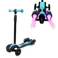 Child Scooter 3 Wheels New Patinete infantil Water Somking Electric Battery Rocket Sound Light rubber air wheels youngsters toy2394