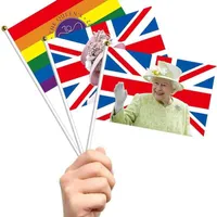 Banner Flags 2022 Elizabeth II Platinums Jubilee Bayrak Elçileri Union Jack İngiltere Bayrağı Majesteleri Kraliçe Hatıra Sallayarak Bayraklar