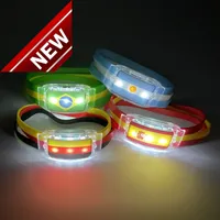 World Cup Charm Bracelet Sports Luminous Germany Brazil Led Tricolor Wristband with National Flag Silicone