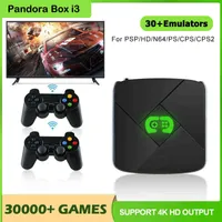 Portable Game Players I3 Pandora Box Retro Video Game Console 32GB 10000 Games With 2.4 Wireless Player 4K HD For 3D Game PSP N64 Arcade Kids Gifts T220916