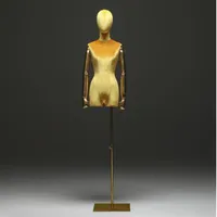 10Style Golden Arm Color Window Cotton Female Mannequin Body Stand Xiaitextiles Dress Form Mannequin Smycken Flexibla kvinnor Justerbara 219s