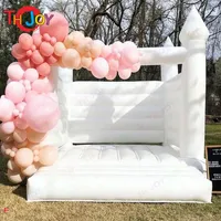 outdoor activities Commercial 13ft Inflatable White Wedding Jumper PVC Playhouse Bouncy Castle Moon Party House Bridal Bounce Jumping Bouncers for kids and adults