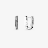 Аутентичные 100% 925 Серебряные серебряные серебряные серьги с обручами модные свадебные ювелирные аксессуары для женщин подарок2043