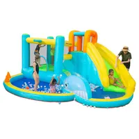 Spielhaus Doktor Dolphin Neue Kinder aufblasbare Schlosswalform Playable Water Slide Kombination Naughtycastle Family Typ Sprung Bett