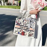 59% Off Evening Bags Factory Online Designer Bags spring canvas large capacity women's leisure one shopping student's hand-held school make-up