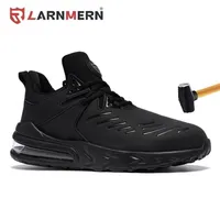 남성을위한 Larnmern 안전 신발 복합 통기성 작업 비 슬립 퇴치 234y
