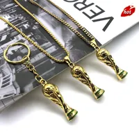 World Cup String Long Necklace Tornado 2022 Qatar Hercul Gold Imitation Fans Souvenir Gift