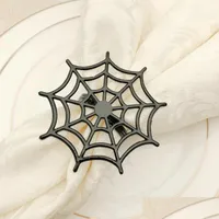 Napkin Rings Black Spider Web Halloween Napkin Ring 2021 Party Decoratie Napkins Holders Dinertafel Decor Drop Delivery Home Garde Dhcj0