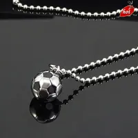 World Cup String Long Necklace Tornado Creative Football Lacquer Jewelry Pendant Collar Chain Stainls Steel