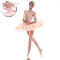Стадия носить бледно -розово -голубые платье профессионального балетного балета для чилрена и взрослых костюмов BLL020