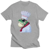 T-shirts pour hommes grenouille d'été chef t-shirt imprimé coton pur coton respirant rond manche courte grande taille