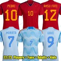 Spanje voetbalshirts 2022 Camiseta Espana Pedri Ansu Fati Ferran Gavi Spaanse voetbalshirt Sergio M.llorente Morata Rodrigo Asensio National Team Shirts