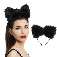 Sweet Plux Cat Coil Eaute cerceau kawaii anniversaire f￪te Cosplay Bands Head Wash Face Bath Read Work Hair Holder Photo Accessoires