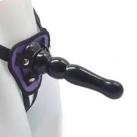 Sex Toys Massage Strapon Dildo Masturbator Female Training18cm L￥ng leksak f￶r lesbisk nyb￶rjare Insert Vagina p￤rlor anal PVC med b￤ltesplugg