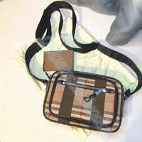 Designer Vintage Check TB Camera Mens Crossbody Bag Retro Brand Läder Luxury Classic Stripes Nylon Women's Plånbok Purs Purses Famous Handbag Tote Shoulder Clutch Påsar