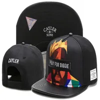 Brand Cayler Sons Pray for Biggie Leather Snapback Hats Gorras Bones for Men Women Women Sports Hip Hop Street Outdoor Sun Baseball C208R
