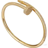 Nageldesigner avancerad lyxiga m￤n armband armband f￶r kvinnors skruvmejsel diamantarmband ￤lskar mode unisex 316l rostfritt st￥l pl￤terade smycken guld/silver/ros