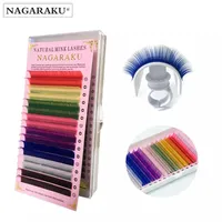 Herramientas de maquillaje de salud de belleza falsa baratas accesorios de color false nagaraku pestañas de color conformes de alta calidad suave sintético natural min ...