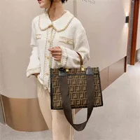 75% Off Shoulder Bags Outlet Online Korean version capacity one Printed Tote Shopping Messenger