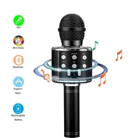 Microphones Portable Wireless Bluetooth Karaoke Microphone Handheld Home KTV Player with Record Function For Music Player Singing Mic T220916