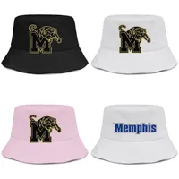 Memphis Tigers Basketbol Altın Logo Erkek ve Kadın Buckethat Serin Spor Kovası Beyzbolcap Örgü Eski Baskı Pembe Meme Kanseri ABD Flag249r