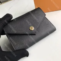 Fashion Women Clutch M64060 Victorine Wallets حامل بطاقة Canvas الخاص بمحفظة عملة معدنية للعملة الفاخرة للنساء محفظة قصيرة مع صندوق 41938