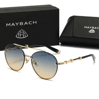 Maybach Fashion Mens Sunglasses Sunshade Glasses Leopard Head Composite Metal Rimless Frame Pantical Frame Reclas