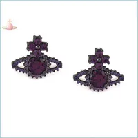 Charm Charm Charmbuy 2021 Westwood Personalized Black Valentina At The Uk Counter Drop Delivery Jewelry Earrings Dayupshop Dh4Uj