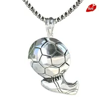 World Cup String Long Necklace Tornado Football Sho Shooting Pendant Men's Sports Jewelry