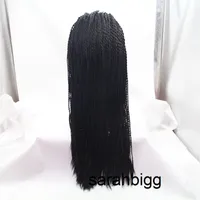 Synthetic Hair Braided Lace Front Wigs Heat Resistant Long Braids twist Wig For Black White Women Cosplayfactory direct RS51