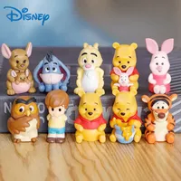 10 stycken/ dockor Familjefigurer Kawaii Disney äkta auktoriserade figurer leksaker anime gåvor till pojkar och flickor