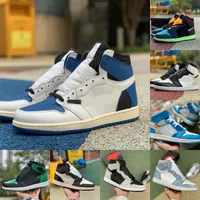 Jumpman 1 1S High Sports Basketball Shoes Mujeres Mujeres Haze Bio Hack Shadow 2.0 Bred TS Banned Blue Ow Hyper Royal Dark Mocha Turbo Green Designer Trainers Sneakers S8