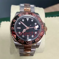HJD Fashion GMT Ceramic Etteares Mens Melecical SS Automatic 2813 Movement Watch Sports Men Luxurys Wristwatches Wristwatch