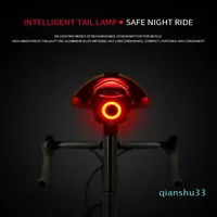 Flashlight For Bicycle Rear Light Auto Brake Sensing USB Charge LED Mountains Bike Seatpost Bike Taillight Cycling Back Light Accessori200b