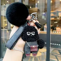 Groothandel-2022 Women Fashion Keychain Lovely Sweater Teddy Bear Persoonlijkheid Luxurys Designer Keychain Electroplate Key Buckle Mens