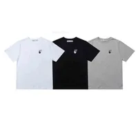Одежда T Рубашки Chao Brand Off-White2022 Весна-лето новое печать OW Back x Маркер Orange Red Arrow Мужская футболка с коротким рукавом