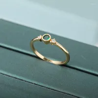 Klusterringar rostfritt st￥l f￶delse sten ring kubik zirkoniumbr￶dsten f￶r kvinnor guld silver f￤rg br￶llop minimalistiska juvelery