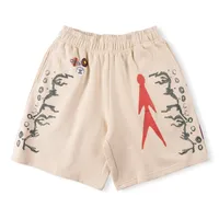 22fw USA Cactus ricami Cactus Sun Shorts Shorts Fashion Women Men High Street Terry Middle Pants Jogger