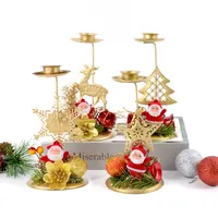 Mum Tutucu Süsleme Noel Ferforje Demir Şamdan Süslemeleri Masaüstü Dekorasyon Arka Plan Şamdan Süslemeleri