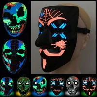 Masque lumineux LED 3D Halloween Habill Up Prips Dance Party Cold Light Strip Ghost Masks Poublie Personnalisation 918