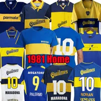 1981 95 96 97 98 99 Boca Juniors Retro Soccer Jerseys Maradona Roman Caniggia Riquelme 2002 Palermo Football Shirts Maillot Camiseta de Futbol 99 00 01 02 03 04 05 06
