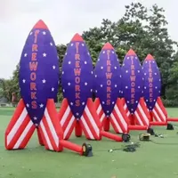 Inflatable Bouncers Custom giant inflatable fireworks model rocket balloon for outdoor advertising events
