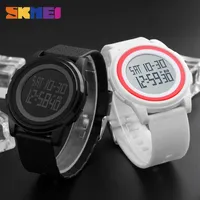 SKMEI New Fashion Casual Women Sport Watch Rubber Soft Band Lady Waterproof Watches 1206 Calendar Display Clocks298a