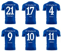 قمصان 22-23 Schalke 04 Home Cincinnati Soccer Jerseys Custom Jersey #10 Zalazar #9 Terodde #11 Bulter #14 Lee #17 Flick #21 Pieringer #24 Drexler #33 Thiaw